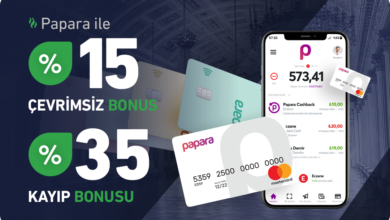 PAPARA 15 Çevrimsiz Bonus + 35 Kayıp Bonusu